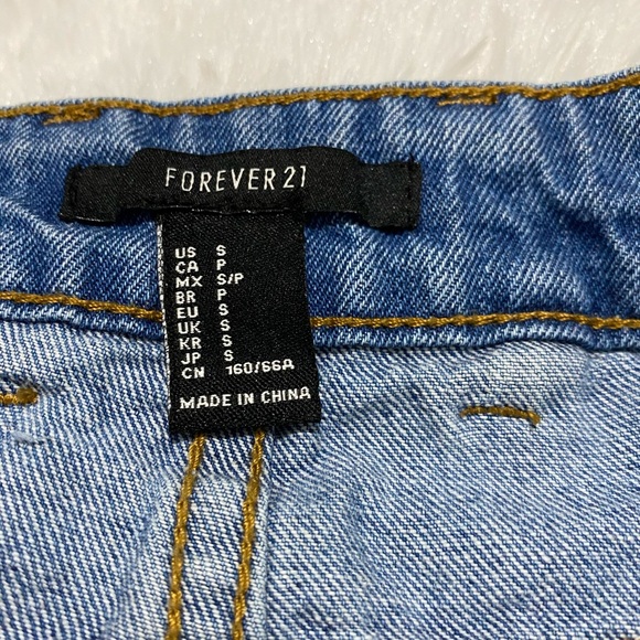 Forever 21 Ripped Demin Skirt Jean Size S - Picture 5 of 9